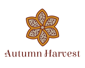 Brown Autumn Flower logo