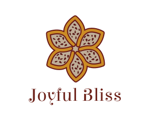 Brown Autumn Flower logo design