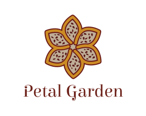 Brown Autumn Flower logo design