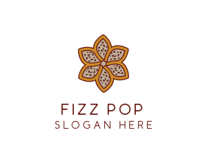 Brown Autumn Flower logo design