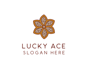 Brown Autumn Flower logo design