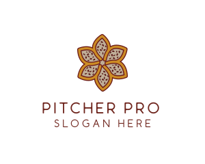 Brown Autumn Flower logo design