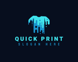 Shirt Printing Paint logo design