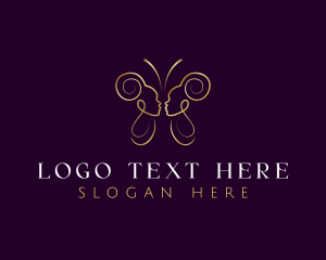 Elegant Butterfly Lady Logo