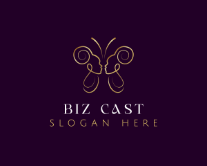 Elegant Butterfly Lady logo