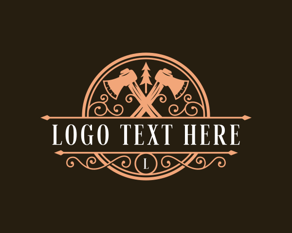 Woods Lumberjack Axe logo