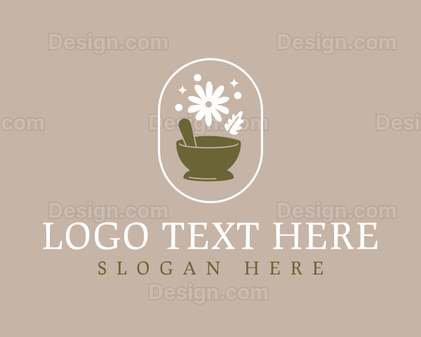 Elegant Potpourri Mortar Pestle Logo