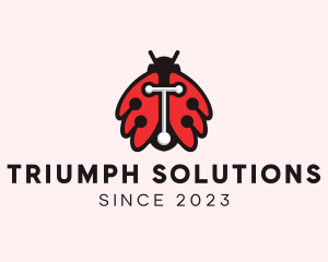 Ladybug Beetle Drone logo design