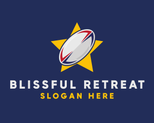 Rugby Ball Star Logo