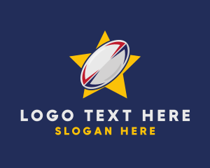 Rugby Ball Star Logo