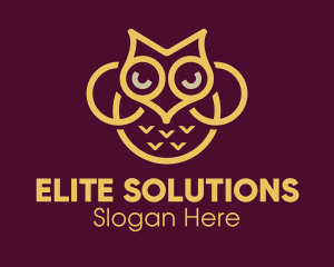 Gold Horned Owl Logo