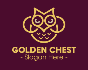 Gold Horned Owl logo design