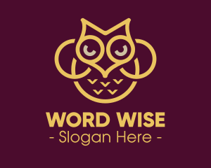 Gold Horned Owl logo design