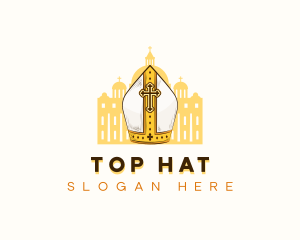 Pope Hat Cathedral logo design