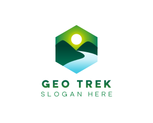 Outdoor Mountain River  logo design