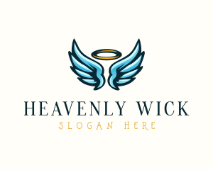 Heaven Halo Wings  logo design