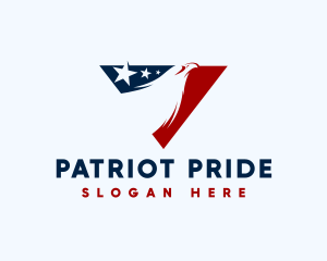 Patriotic American Eagle logo design