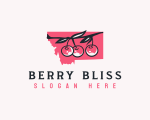 Montana Cherry Fruit logo design