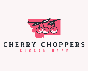 Montana Cherry Fruit logo design