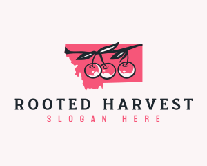 Montana Cherry Fruit logo design