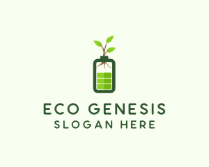 Eco Charging Battery logo design