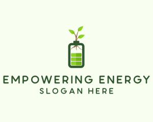 Eco Charging Battery logo design