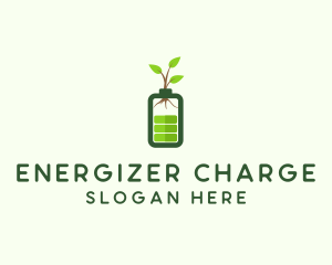 Eco Charging Battery logo design