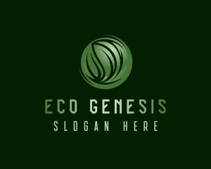 Eco Leaf Wellness logo design