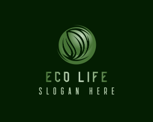 Eco Leaf Wellness logo design