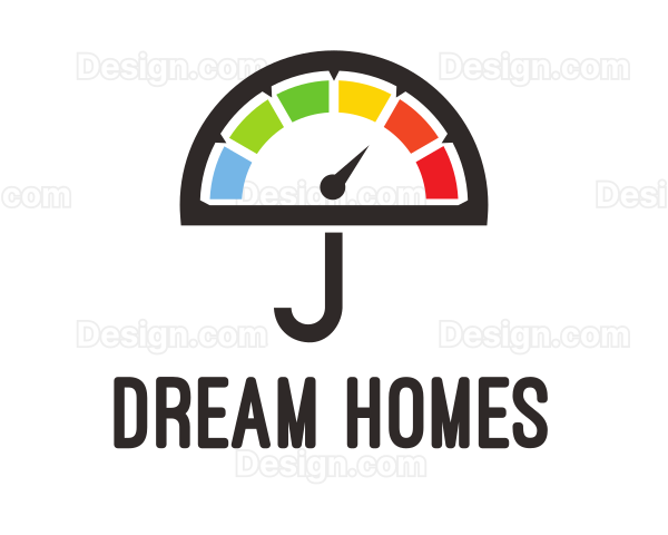 Colorful Umbrella Speedometer Logo