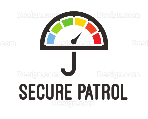 Colorful Umbrella Speedometer Logo