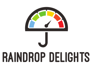 Colorful Umbrella Speedometer logo design