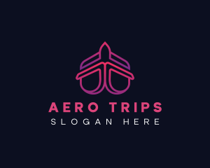 Airplane Trip Travel logo design