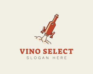 Flying Wine Bottle Rocket logo