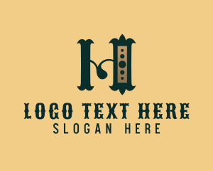 Elegant Antique Brand Letter H logo