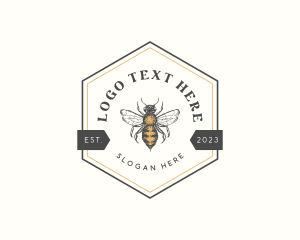 Hexagon Honey Bee logo