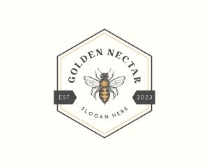 Hexagon Honey Bee logo