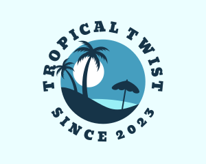 Tropical Beach Vacation logo design