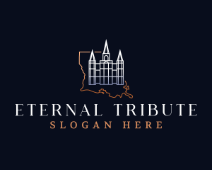 Louisiana St Louis Cathedral logo design