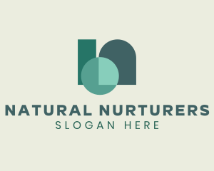 Geometric Arch Window logo design