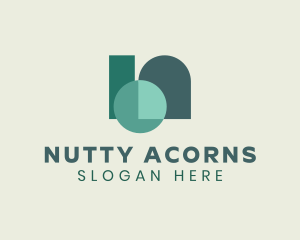 Geometric Arch Window logo design