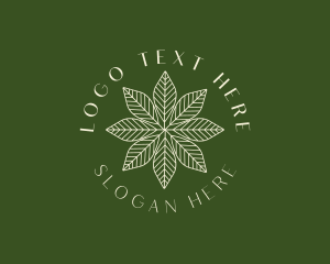 Organic Floral Leaf logo