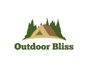 Forest Tent Camping logo design