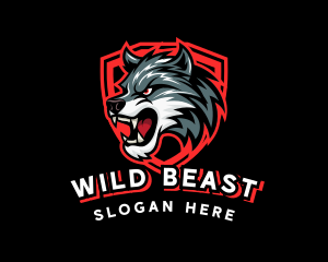 Wild Wolf Beast Gaming logo design