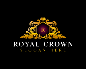 Crown Crest Monarchy logo design