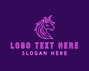 Magical Unicorn Creature  logo design