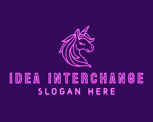 Magical Unicorn Creature  logo design