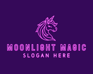 Magical Unicorn Creature  logo design