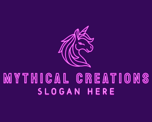 Magical Unicorn Creature  logo design