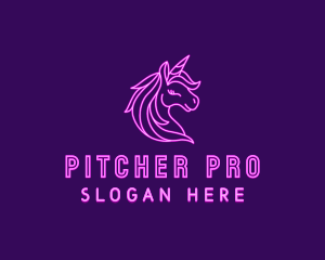 Magical Unicorn Creature  logo design